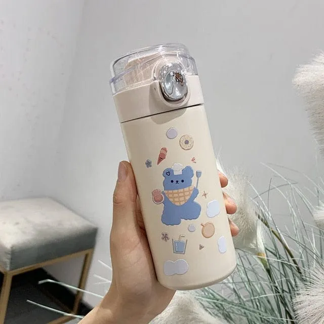 320ml Kawaii Bear Korean Thermos Flask