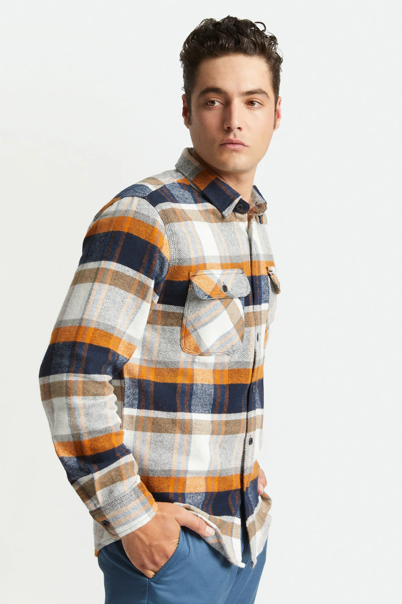 Bowery L/S Flannel - Joe Blue/Off White