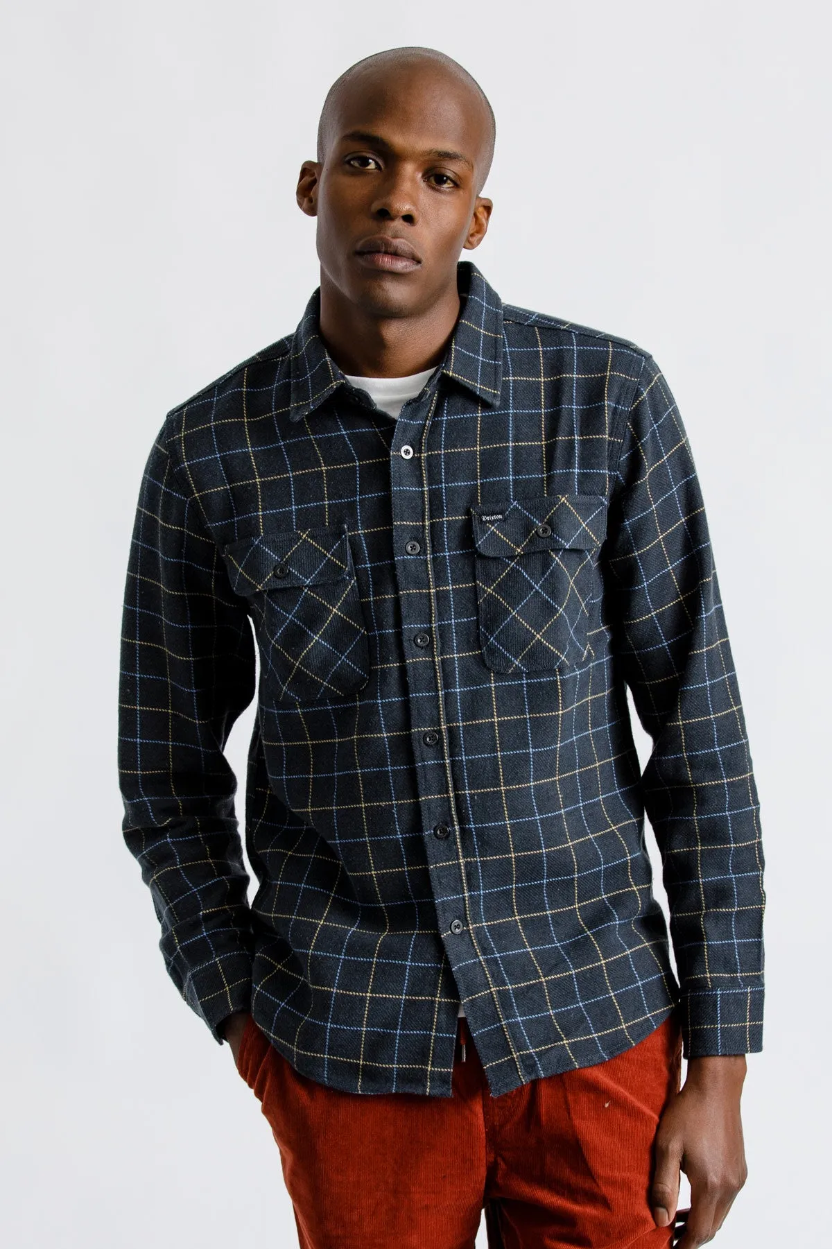 Bowery L/S Flannel - Washed Black/Blue