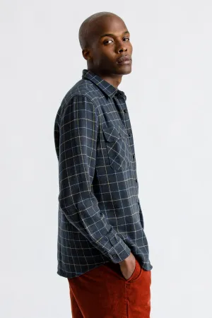 Bowery L/S Flannel - Washed Black/Blue