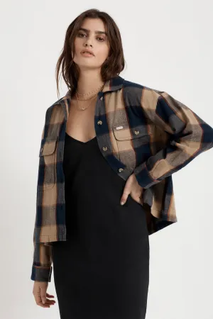 Bowery Women L/S Flannel - Khaki