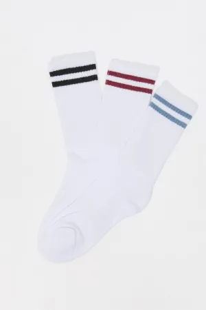 Boys Stripe Crew Socks (3 Pack)