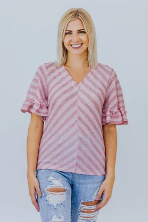 Break Your Heart Top in Dusty Pink