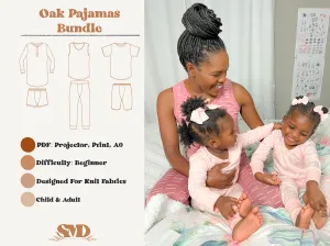 Bundle Oak Pajamas Digital Sewing Pattern