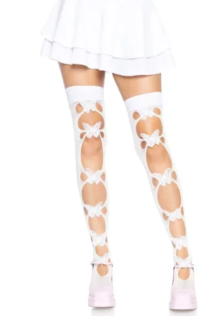 Butterfly Cut Out Thigh Highs