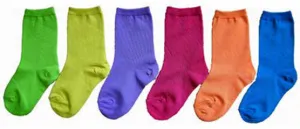 children's ankle socks - solid neon colors - size 4-6 Case of 360