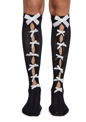 Dark Heart Knee High Socks