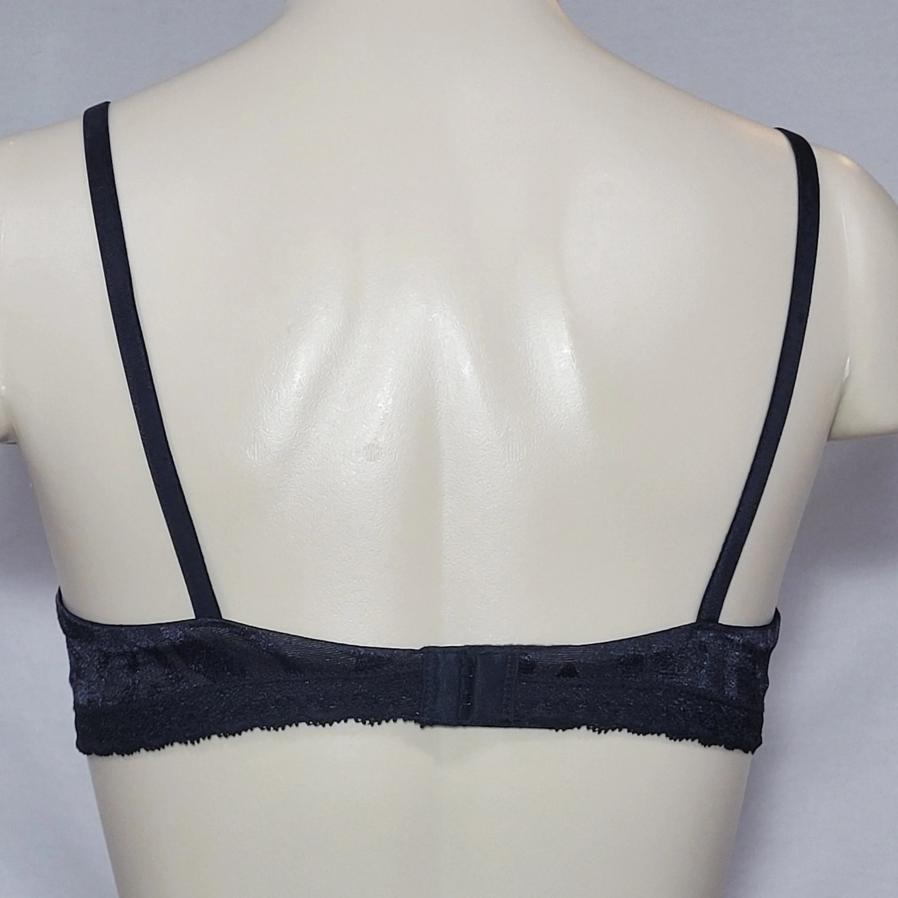 DISCONTINUED Maidenform 7122 One Fabulous Fit Jacquard Satin Underwire Bra 34B Black NWT