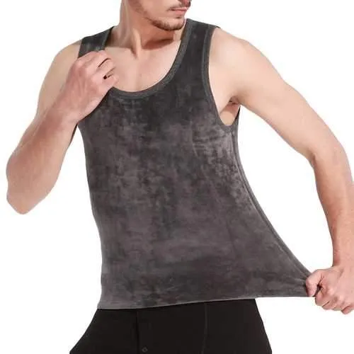 Double Fleece Thick Warm Tank Tops Sleeveless Thermal Vest