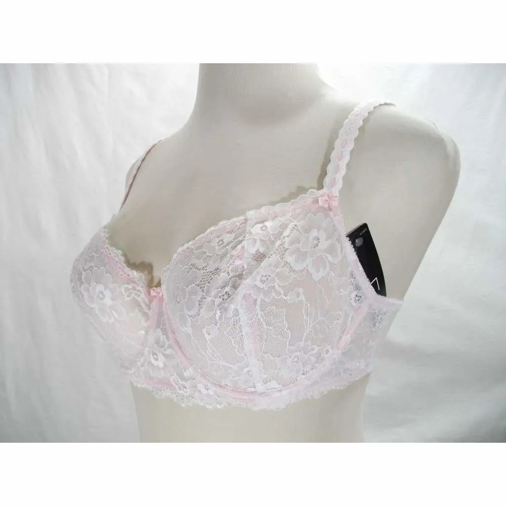 Felina 5894 Harlow Sheer Lace Full Busted Demi Underwire Bra 32D Pink