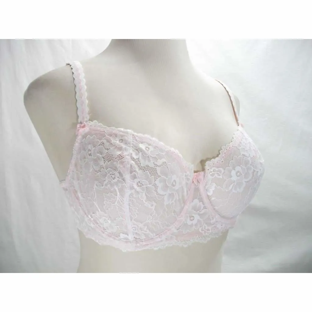 Felina 5894 Harlow Sheer Lace Full Busted Demi Underwire Bra 32D Pink