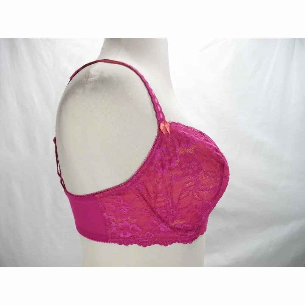 Felina 5894 Harlow Sheer Lace Full Busted Demi Underwire Bra 32DD Wild Aster