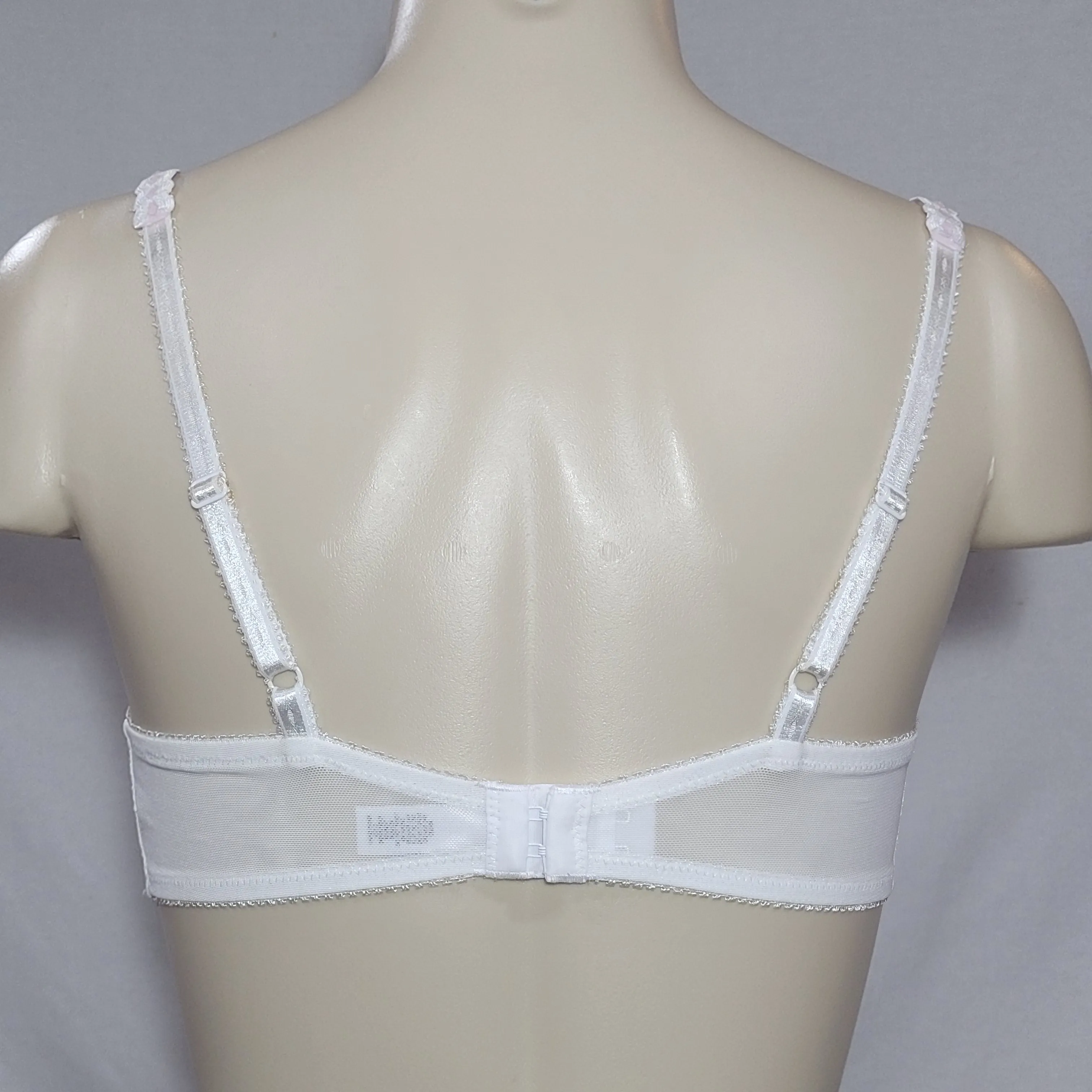 Felina 5894 Harlow Sheer Lace Full Busted Demi Underwire Bra 32DDD White NWT