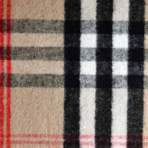 Flannel Fabric By The Yard - GMF23 - Tan Red & Black Tartan