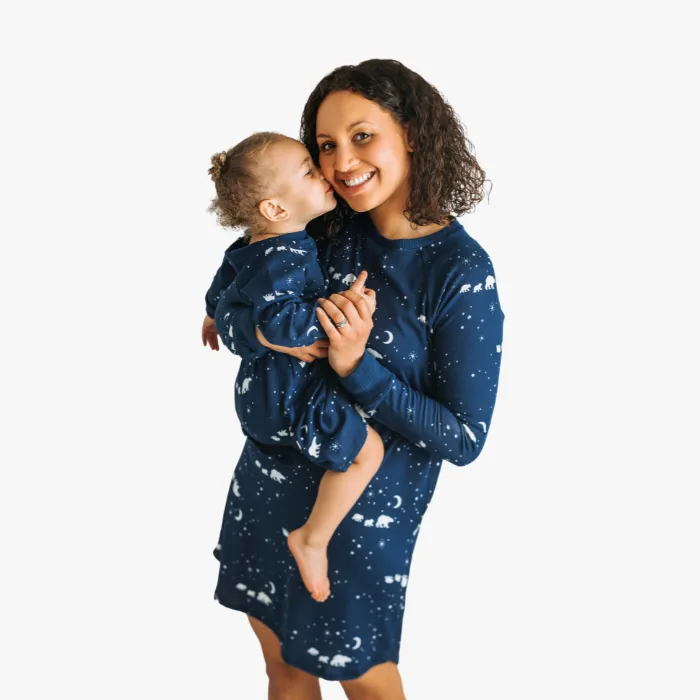 Girls' Sleepshirt - Navy Bear