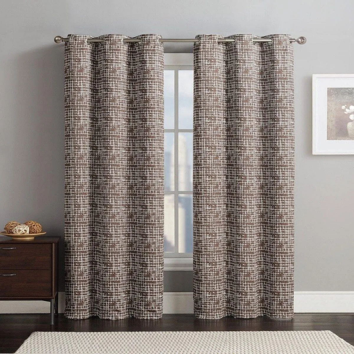 Lenox Thermal Room-Darkening Grommet Top Curtain Panels (Set of 2)