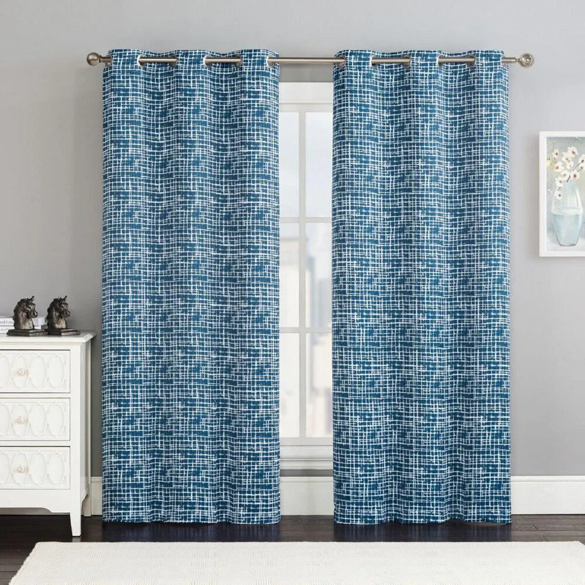 Lenox Thermal Room-Darkening Grommet Top Curtain Panels (Set of 2)