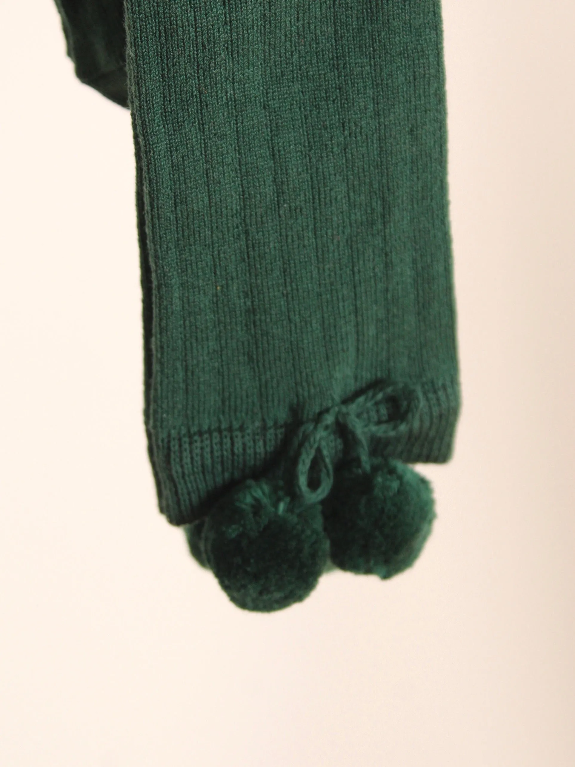 Meia Pata Bottle Green pom pom knee socks