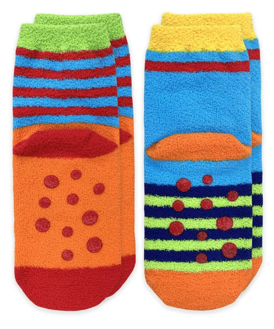 Monster Fuzzy | Non-Skid Slipper Socks - 2 Pair Pack