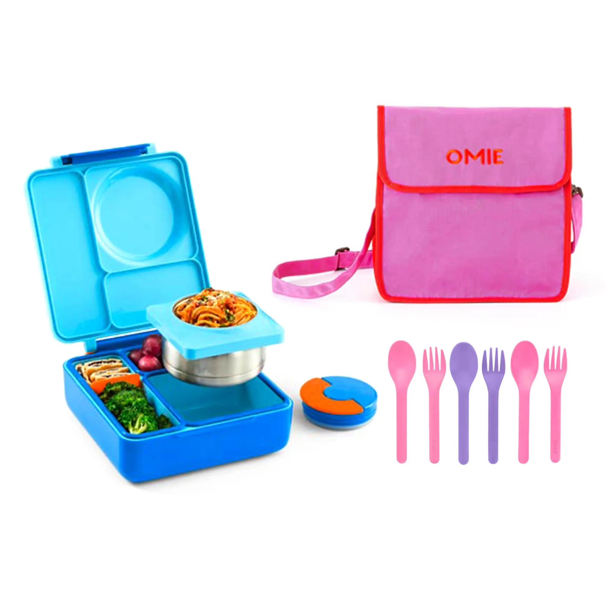 OmieBox 2.0 Smarter Bundle - Bento Box, Tote & Cutlery