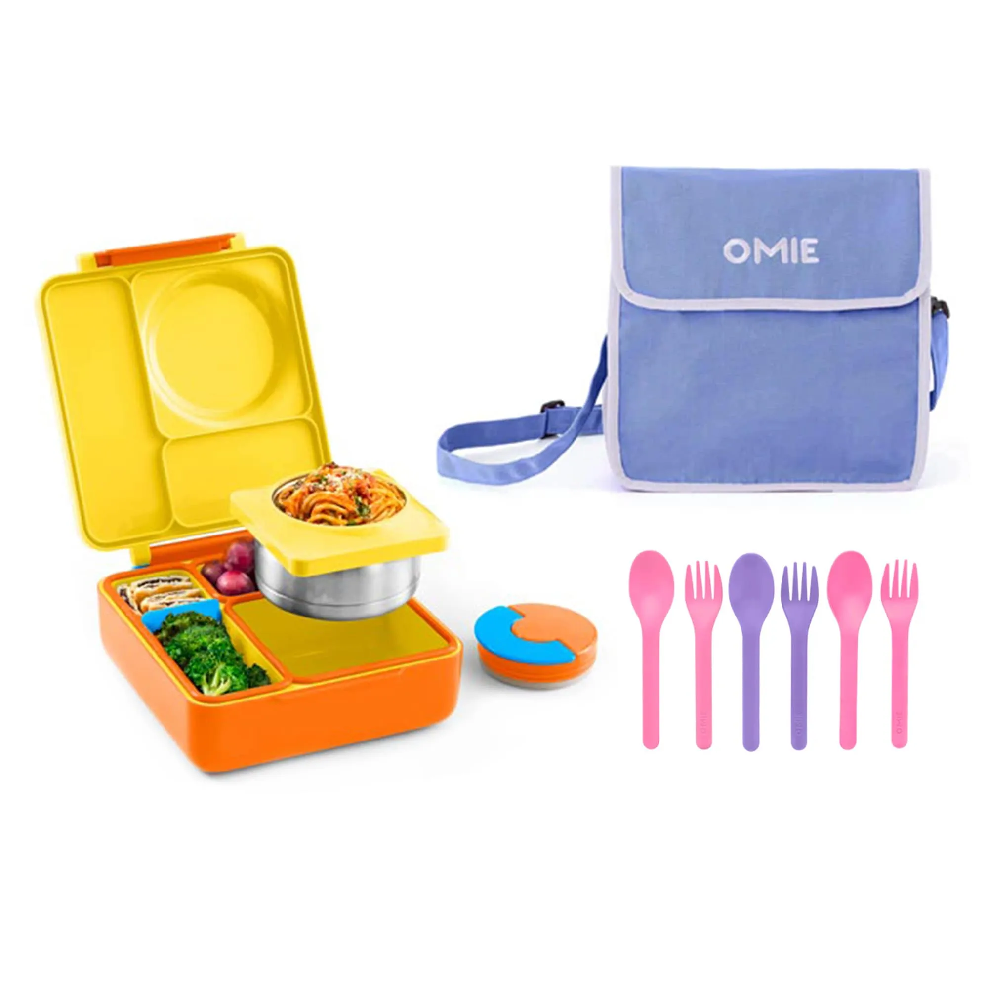 OmieBox 2.0 Smarter Bundle - Bento Box, Tote & Cutlery