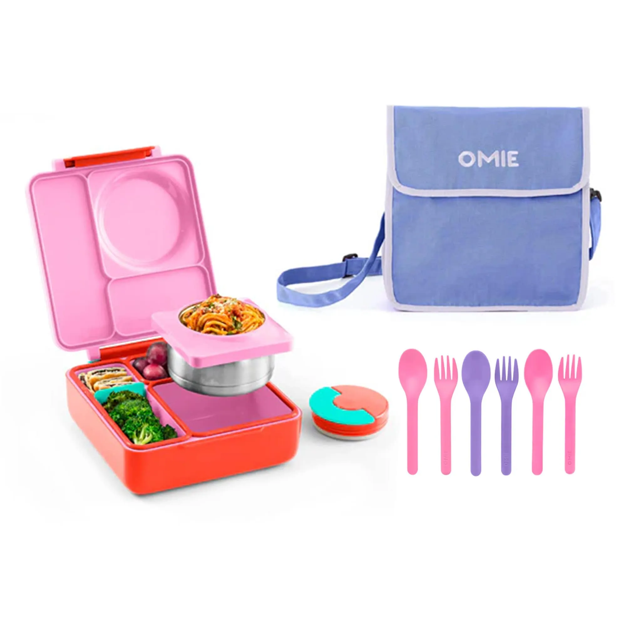 OmieBox 2.0 Smarter Bundle - Bento Box, Tote & Cutlery