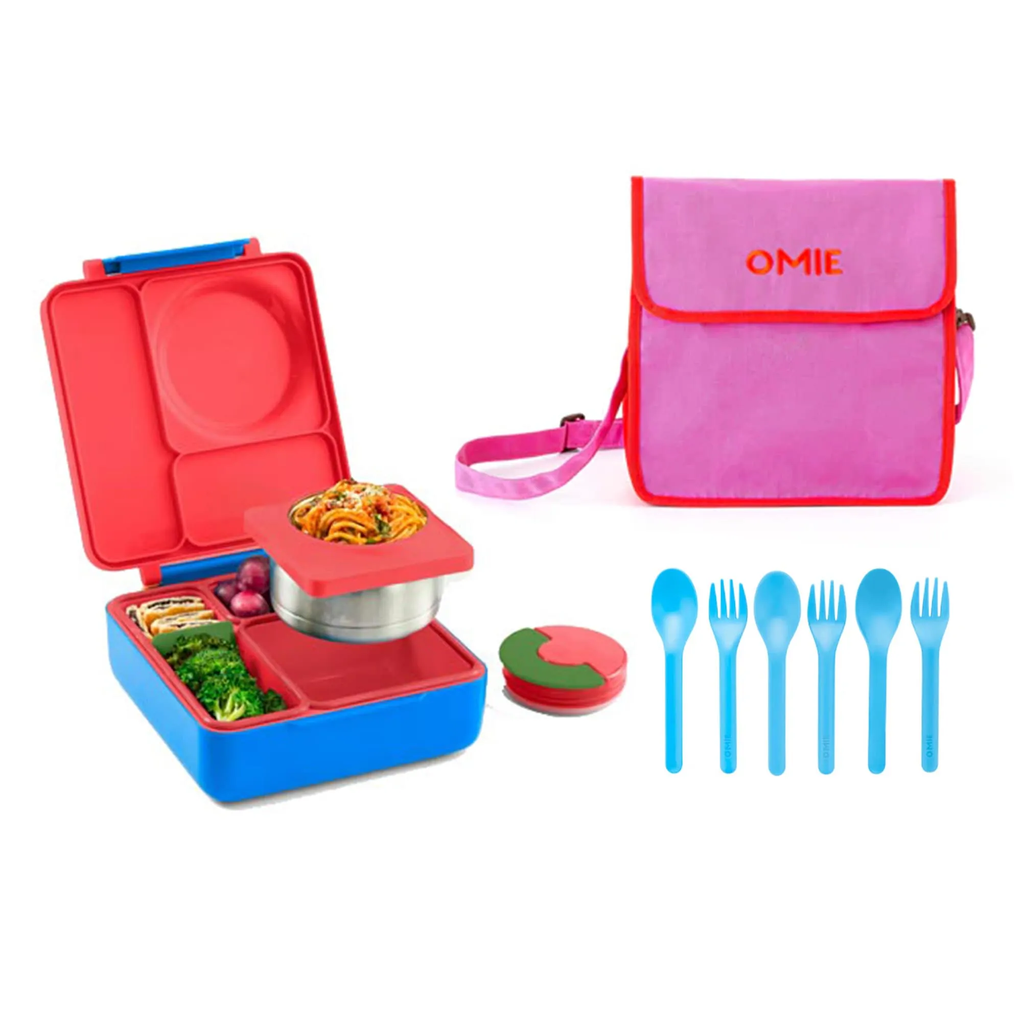 OmieBox 2.0 Smarter Bundle - Bento Box, Tote & Cutlery