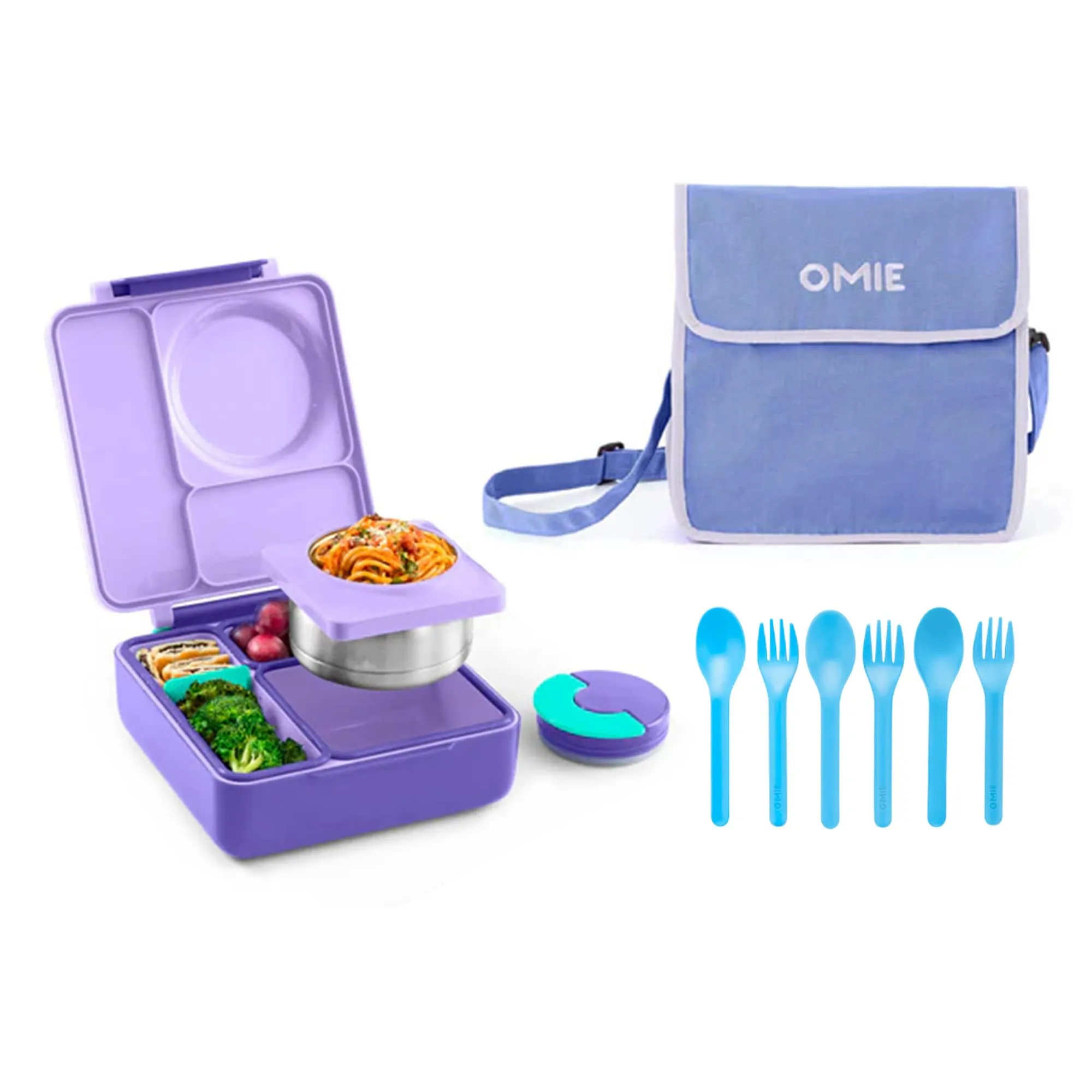 OmieBox 2.0 Smarter Bundle - Bento Box, Tote & Cutlery