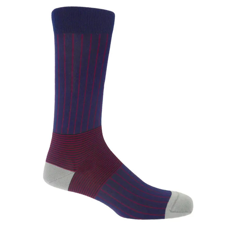 Oxford Stripe Luxury Gentleman's Cotton Socks