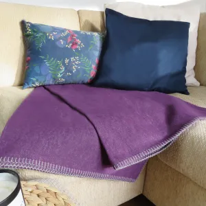 Purple Cotton Flannel Throw Blanket