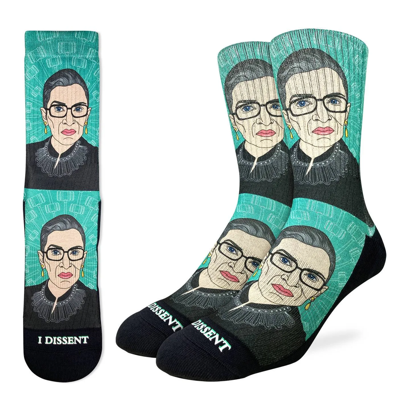 "Ruth Bader Ginsburg" Crew Socks by Good Luck Sock