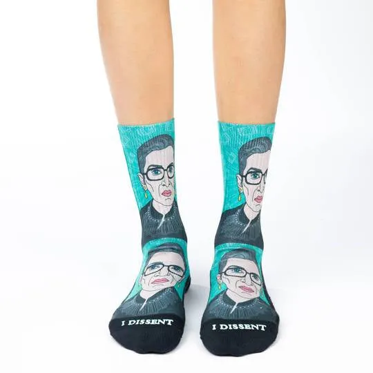 "Ruth Bader Ginsburg" Crew Socks by Good Luck Sock