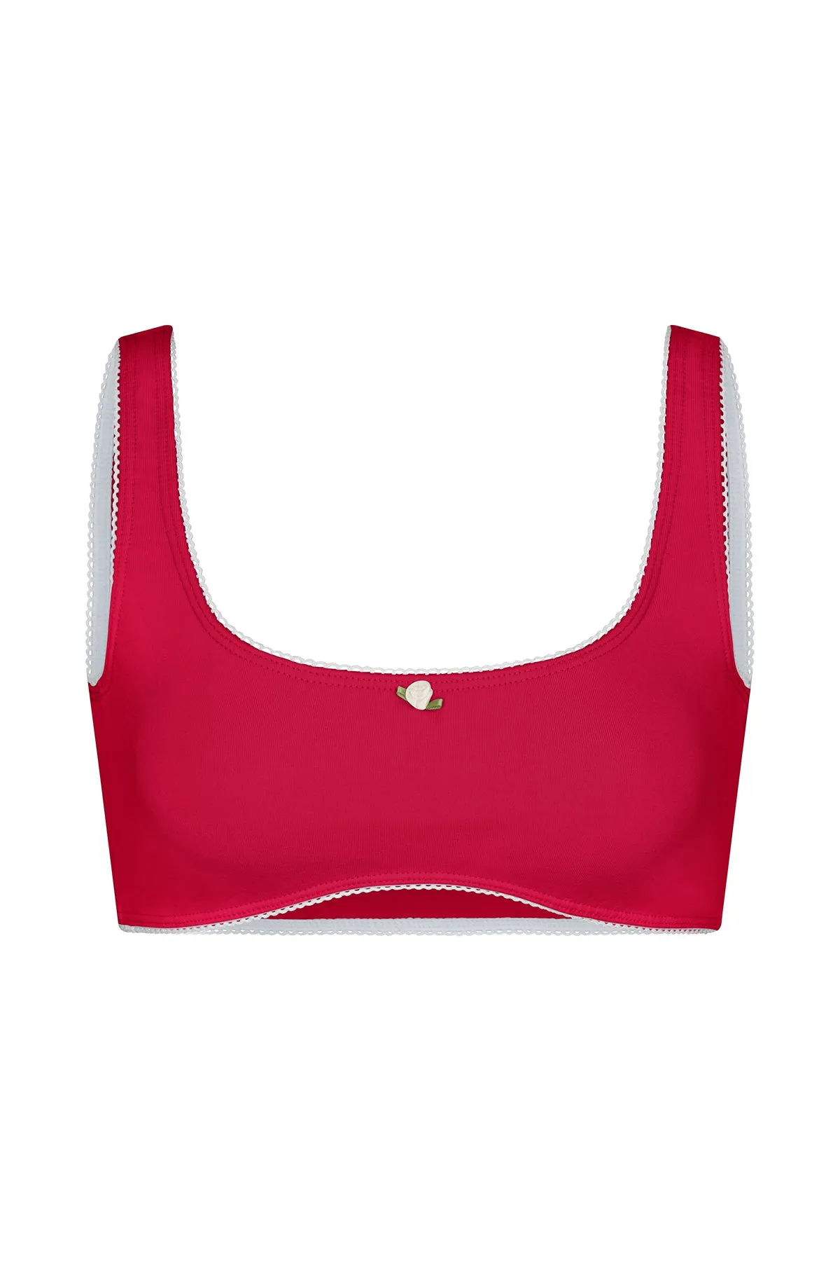 SCOOP BACK BRALETTE IN CHERRY