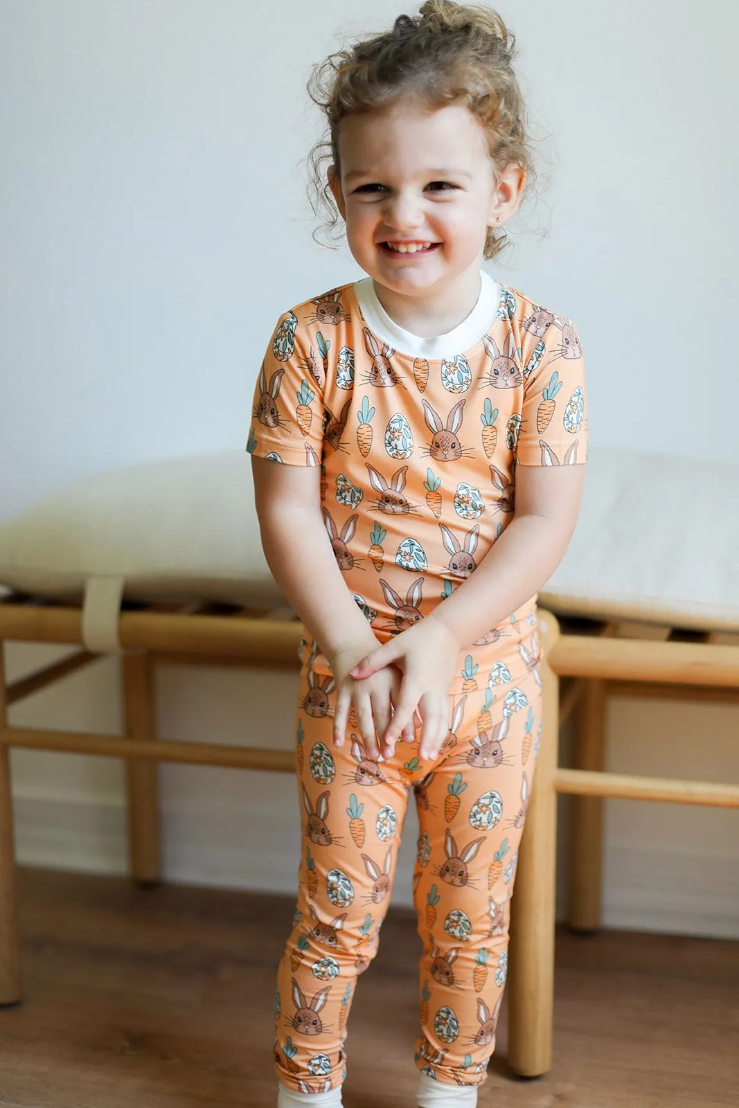 Southern Slumber Bamboo Pajama Set - Orange Bunny