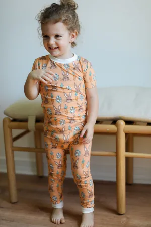 Southern Slumber Bamboo Pajama Set - Orange Bunny