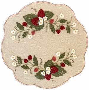 Strawberry Patch Wool Applique Table Mat Pattern