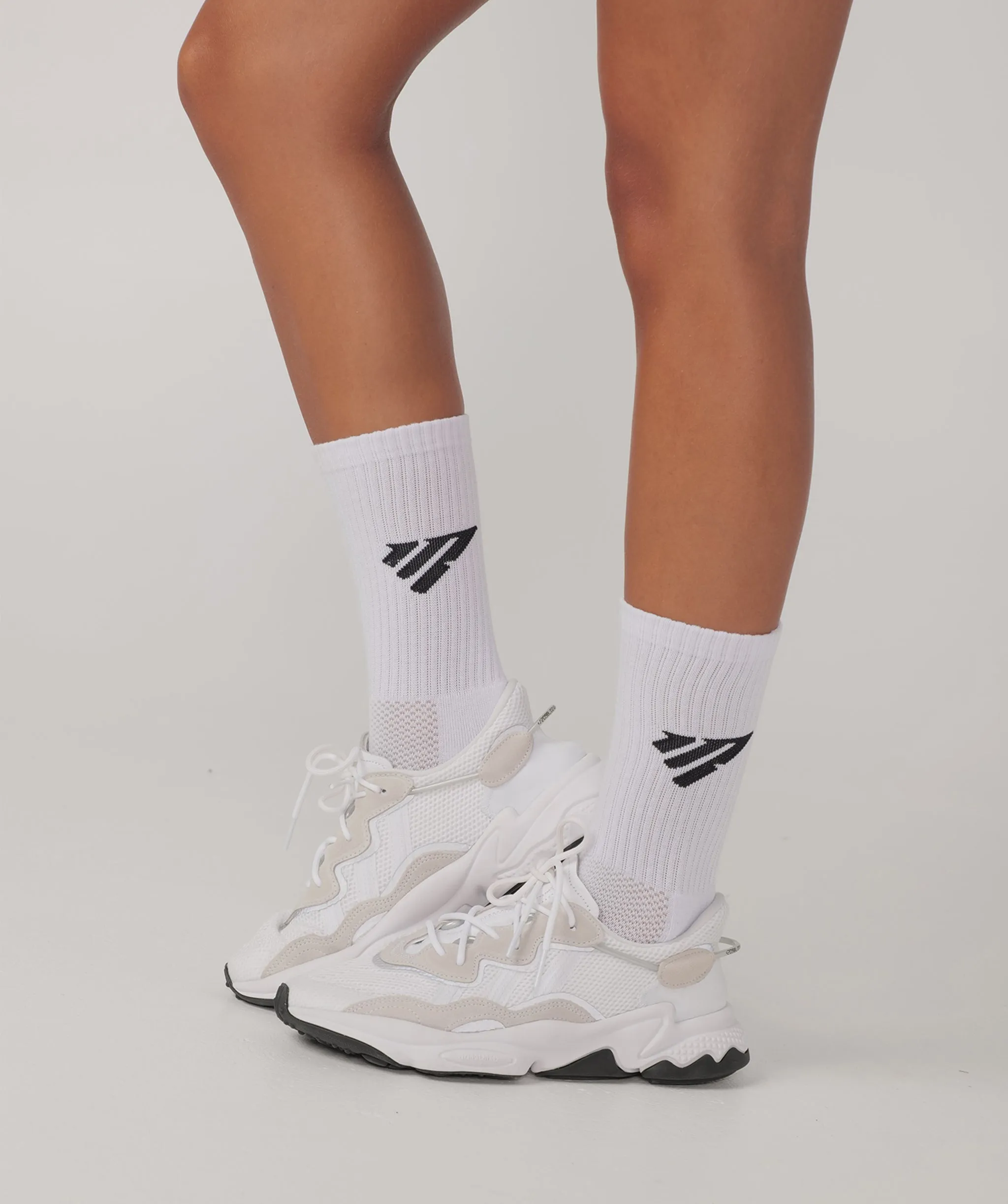 White Crew Socks